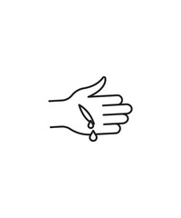 wound icon, vector best line icon.