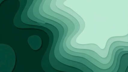 Abstract Green Topographic Map Style Background.