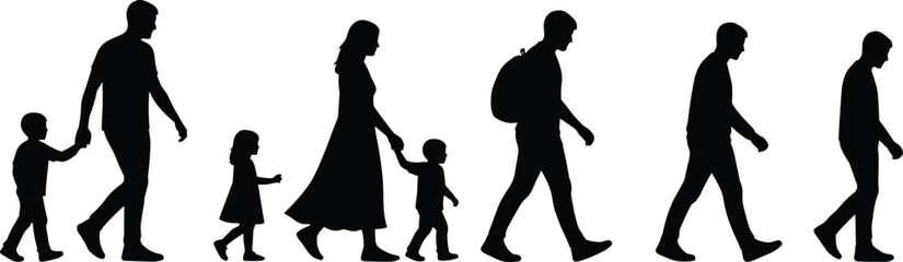 Black Silhouette Vector Outline of a Large Modern Navy Destroyer or Frigate Warship – Military, Naval, and Maritime Power Graphic Isolated on White Background