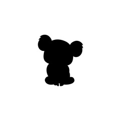 Koala black silhouette illustration
