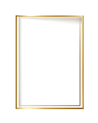 Obraz premium Elegant Gold-Framed Mirror with Transparent Background for Modern Interior Design