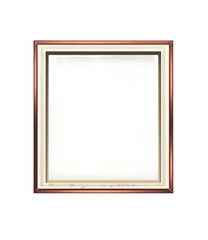 Obraz premium Elegant Square Mirror with Transparent Background and Ornate Frame Design