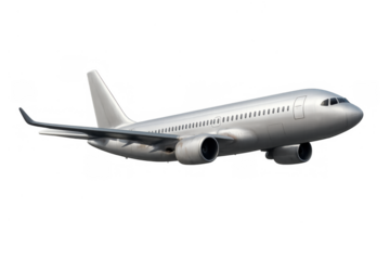 Passenger airplane flying, delivering fast global travel and aviation transportation service