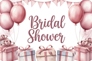 Celebrate love and new beginnings with a beautiful bridal shower featuring elegant gifts and festive balloons creating a joyous and memorable occasion for the bride-to-be