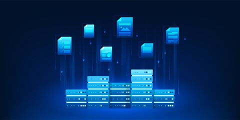 Server Data Upload Technology, Digital Document Storage System, Secure Cloud File Management, Data Transfer to Server, Smart Backup Infrastructure for Safe Efficient Document