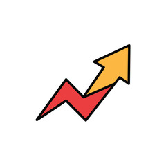 Upward Arrow Icon Showing Growth, Progress, and Success