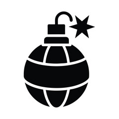 Bomb Simple Icon Vector Illustration