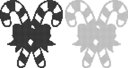 Black and White Candy Canes with Bows