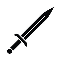 Sword Simple Blade Handle Icon Vector Illustration