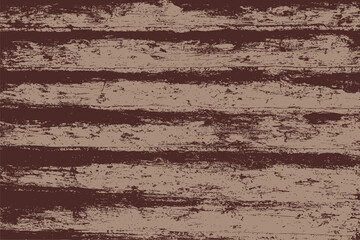 Detailed illustration of brown rustic wooden planks with distressed grunge texture. Features scratches, cracks, and worn natural details, ideal for vintage, retro, or abstract design backgrounds.