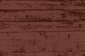 Detailed illustration of brown rustic wooden planks with distressed grunge texture. Features scratches, cracks, and worn natural details, ideal for vintage, retro, or abstract design backgrounds.