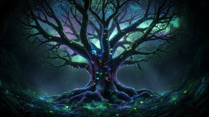 Magical Tree Symbolizing Life and Nature Energy