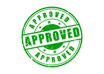 Approved stamp PNG image design. Rubber, seal, vintage effect, promotion, textured with transparent background