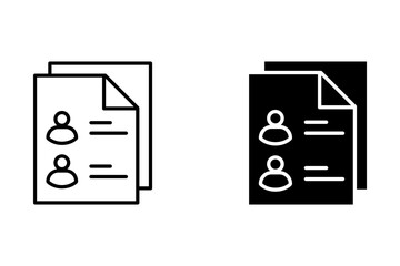 Guest List Icon Set Multiple Style Collection