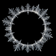 雪の結晶のフレーム