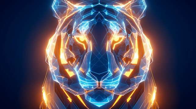 Digital tiger head