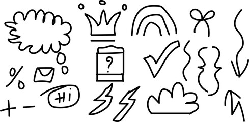 Hand drawn scribble element