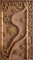 Wooden sculpt pattern wall art