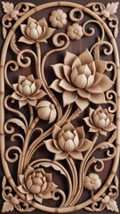 Bamboo Sculpt pattern wall art