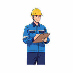 Utility Worker Taking Notes, Electrician Checking Equipment and Service