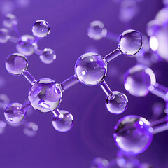 purple 3d render of molecule