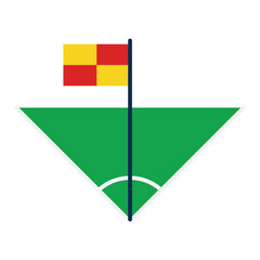 corner flag flat icon