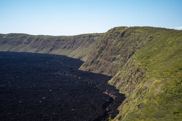Scenic View of Sierra Negra Volcano Crater and Lava Fields Galapagos