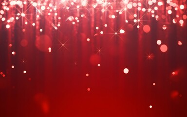 Red background with bokeh lights and sparkles