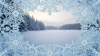 雪の結晶のフレーム