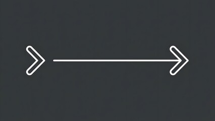 Minimalist Arrow Sign on Dark Background.