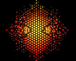 Vibrant Abstract Background with Dots in Orange and Yellow Hues