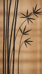 Bamboo painting wall art