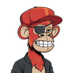 Cool Street Style Monkey Mascot Logo Illustration
