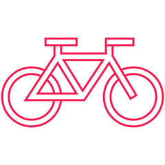 red outline bicycle icon