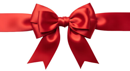 red bow isolated on white