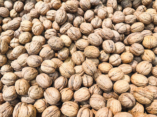background of walnuts