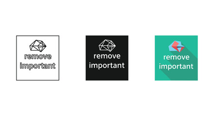 Remove important label icons in different colors and shapes