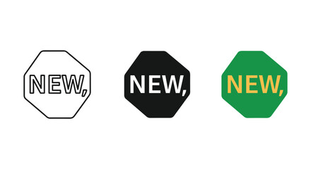 New label icons set for web and mobile applications