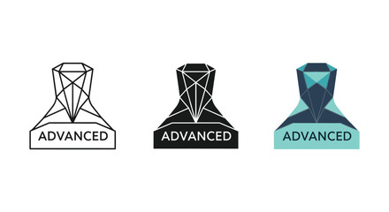 Advanced diamond ring logo design variations