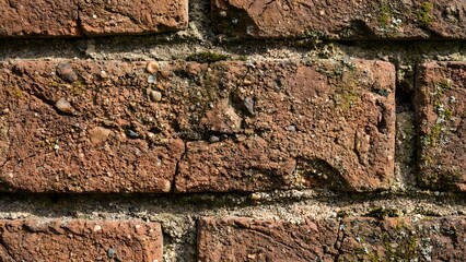 Close-up of Rustic Brick Wall Texture.