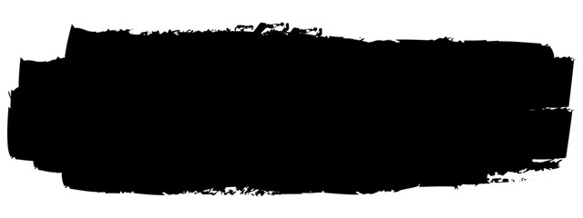 paint brush stroke png, hand drawn grunge black badge sticker
