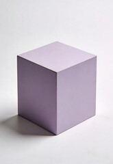 Naklejka premium Purple cube isolated on white background with shadow for design elements