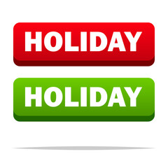 Holiday push button vector isolated illustration