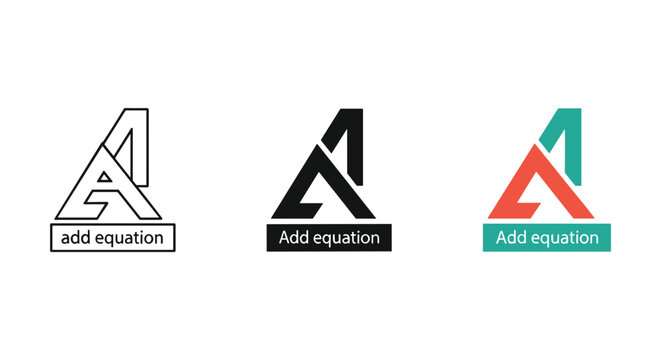Add equation logo design variations