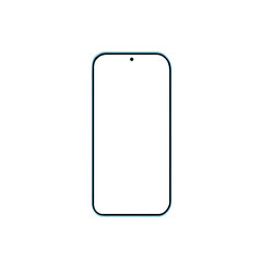 vector illustration of a blue smartphone without background