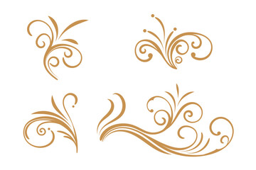 Decorative floral vintage ornaments