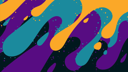 Abstract Colorful Vector Background with Space Inspired Splashes and Stars
