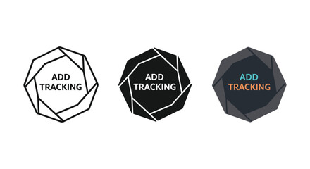 Add tracking button icon set for web and mobile application