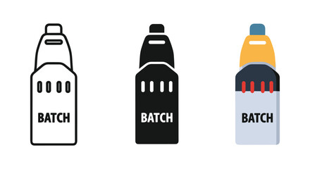 Batch icon set in various design styles