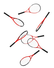 Falling Tennis racket, full depth of field